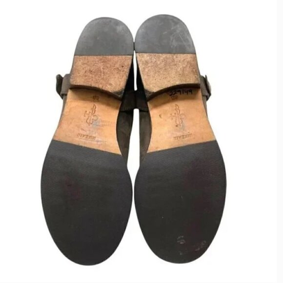 Cole Haan Tantivy Brown Distressed Leather Mid-Calf Engineer boots - Size 8 - Picture 8 of 10